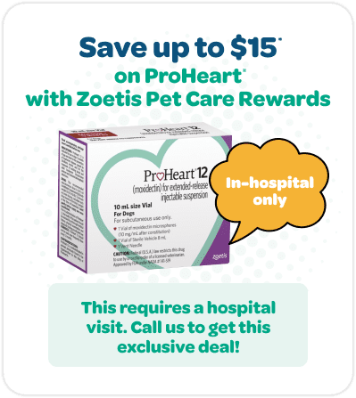 Save up to $15 on ProHeart with Zoetis Pet Care Rewards